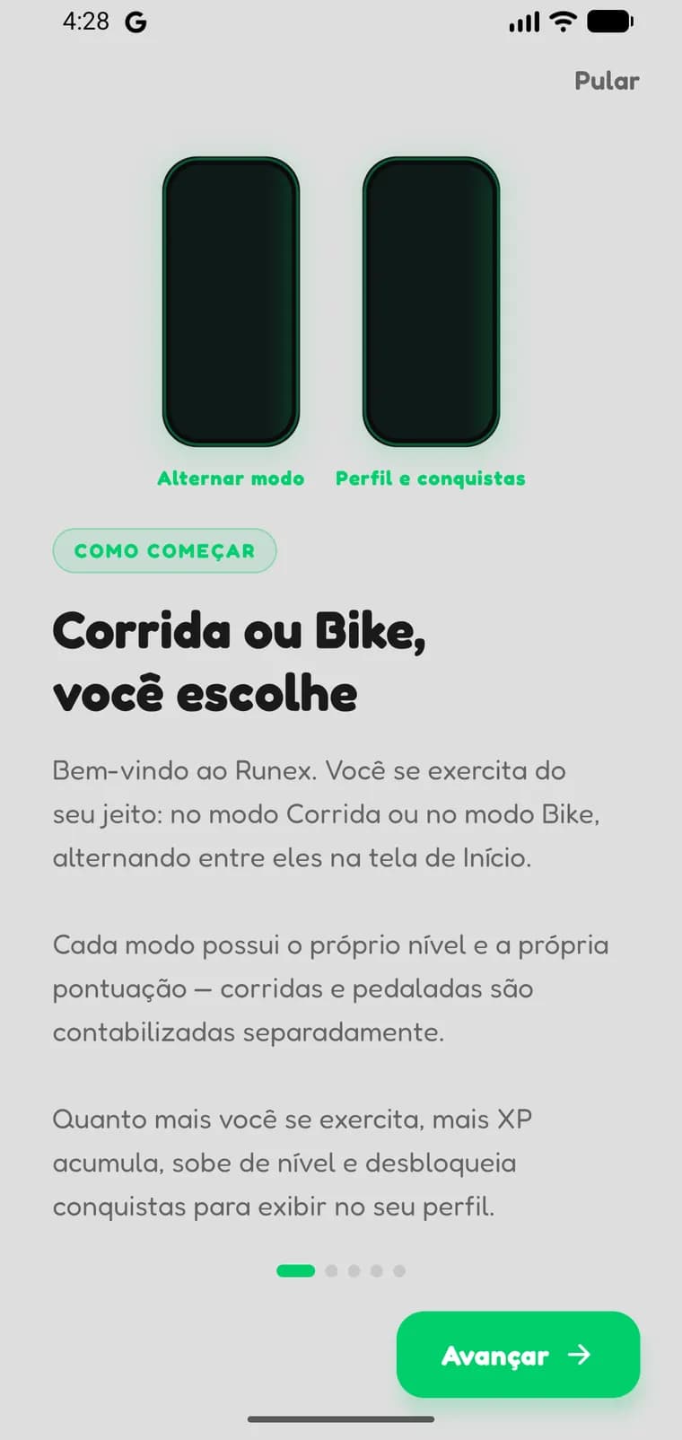 Runex — Corrida ou Bike, você escolhe